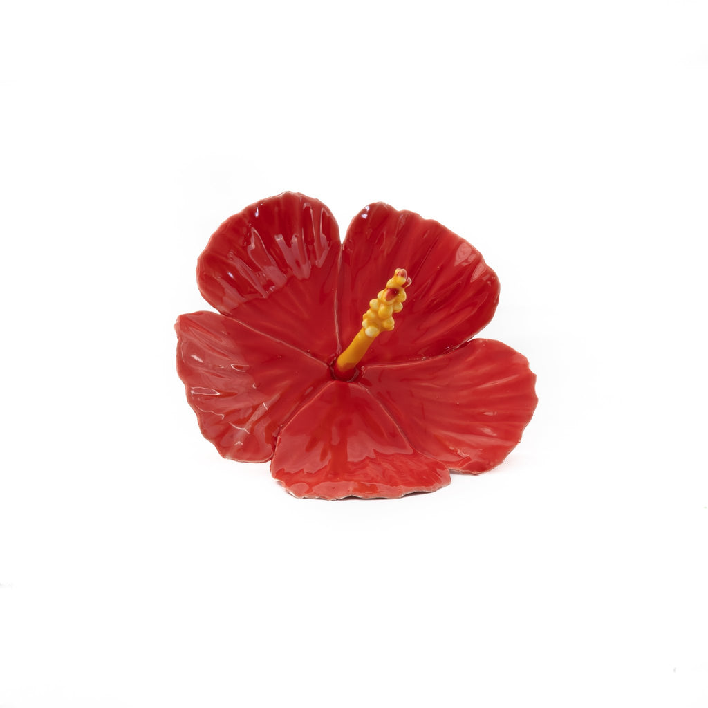Ceramic Flower Red Hibiscus 11cm (4.3in)