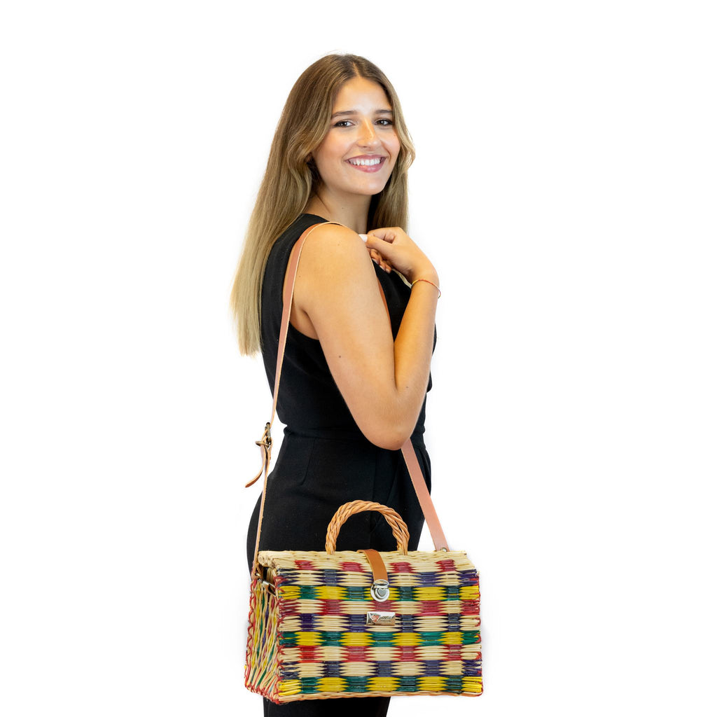 Reed Bag Bárbara 32cm (12.6in) with lining and crossover strap -3